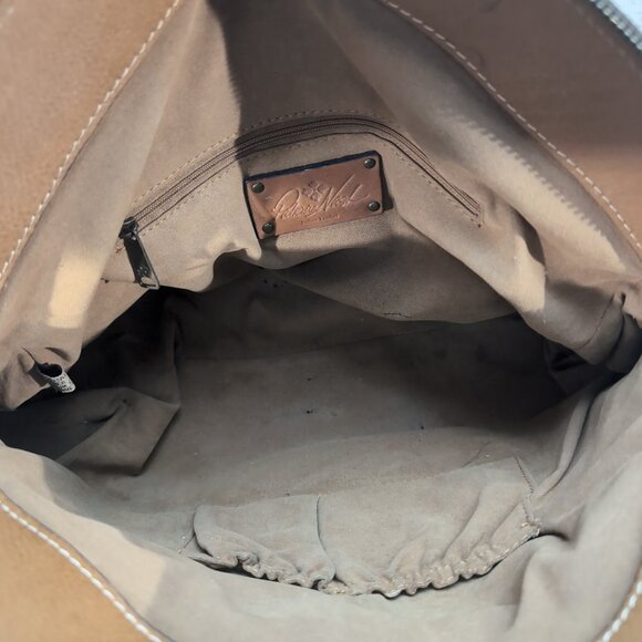 Patricia Nash Leather Poppy Shoulder Bag Floral Large - Picture 10 of 14